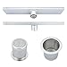 ZOIC Linear Stealth Tile Insert Floor Grate Bathroom Shower Waste Drain 304 Stainless Steel 23.62 Inches (600MM)