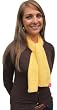 Handmade Pure Cashmere Lightweight Neckwarmer/small Scarf in Bright Yellow (100% Knitted By Hand with Mini Crocheted Flowers)