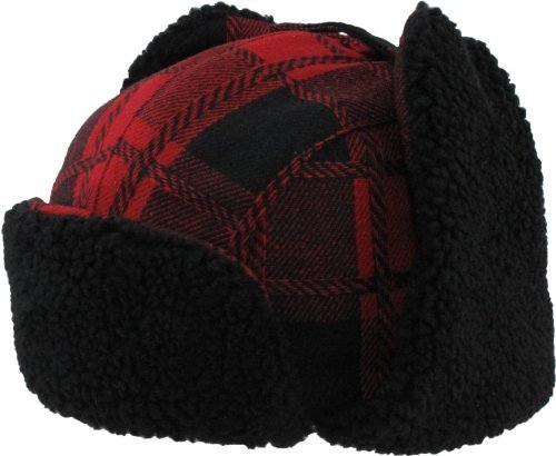 Levi's Red Plaid Bomber Hat Cap