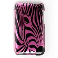Premium Designer Hard Crystal Snap-on Case for Apple iPod Touch 2, 3, 3rd Generation 8GB, 32GB, 64GB - Cool Safari Pink Zebra Full Face Print