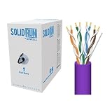 Cat5e Bulk Cable, 1,000 Ft., Purple, Pull Box