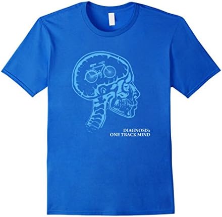 Men's Biking Gifts One Track Mind Motocross Shirt For Men &amp; Women 3XL Royal Blue