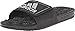 adidas Men's Adissage 2.0 Slides Sandal, Black/Metallic Silver, 11
