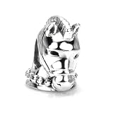 Bella Fascini Exclusive HORSE Charm Equestrian / Derby / Parade Beautifully Detailed - Solid Sterling Silver European Charm Bead
