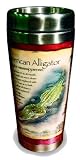 American Alligator Art 16 ounce Stainless Steel Insulated Thermal Travel Tumbler Wildlife Cabin Lodge Decor Coffee Mug Art