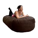 6ft Sofa beanbag CHOCOLATE Faux Suede
