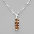 Necklace With 1.60ctw Genuine Sapphires in 925 Sterling silver Length 18in