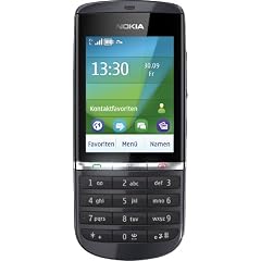 Nokia Asha 300 Handy (6,1 cm (2,4 Zoll) Display, Touchscreen, 5 Megapixel Kamera) Graphite