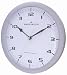 Precision MSF Radio controlled silver finish plastic 25cm plastic wall clock