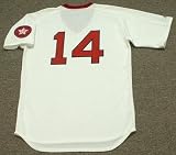 JIM RICE Boston Red Sox 1975 Majestic Cooperstown Home Throwback Baseball Jersey, 2XL