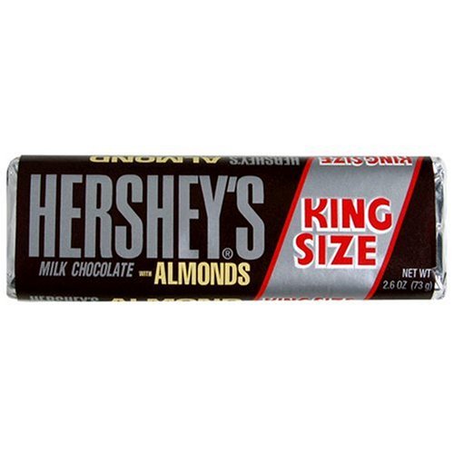 Hershey's Milk Chocolate Bar with Almonds, 2.6-Ounce Bars (Pack of 18) by Hershey