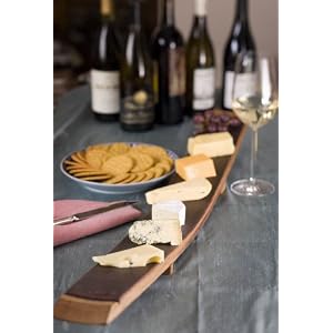True Fabrications Used Wine Oak Barrel Stave Cheese Board (made from recycled and used wine... by