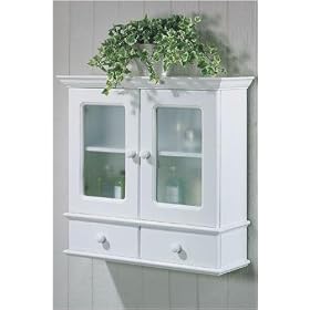 <b>Dexter Wall Cabinet 23.5"w Glass Doors White</b>