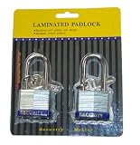 2 pc 1 1/2 (40mm) Short Shank Laminated Padlock Set 2-pc 1-1/2