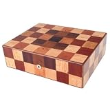 Dolce Sogni Inlaid Checkered Squares Cigar Humidor