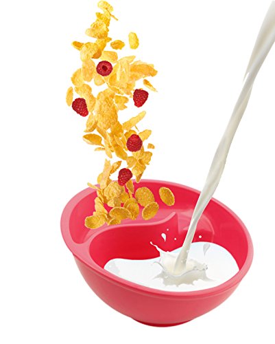Obol - The Original Never Soggy Cereal Bowl / With The Spiral Slide Design 'n Grip - Lg Pink