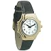 Ladies Royal Tel-Time Bi-Color Talking Watch with White Dial-Leather Band