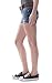 WallFlower Juniors Belted Rolled Cuff Denim Short Shorts