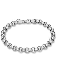 14K White Gold Rolo Bracelet