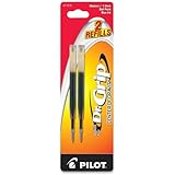 Pilot Dr. Grip Center of Gravity Ballpoint Ink Refill, 2-Pack, Medium Point, Blue Ink (77272)