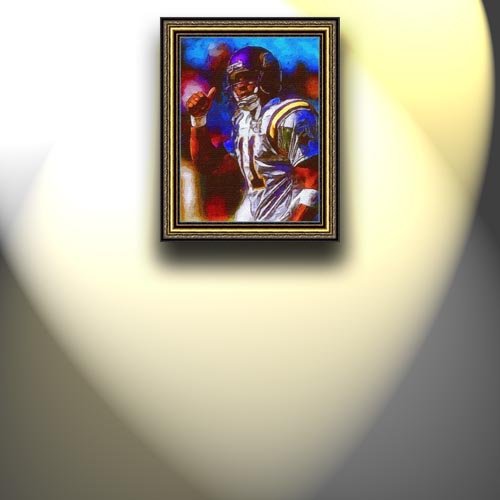 Completely Handpainted American Football Sport Painting, Custom Order FL1802, Oil on Canvas, with Option to Paint Jerry, Brett & Co. from Any Other Favorite Photograph or Picture, Unframed, Size 15'' x 20