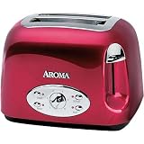 Aroma 2 Slice Toaster-Red