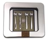 Vineyard Gardens Pewter Salt Spoons Gift Set of Four