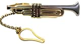 Trumpet Tie Bar/ Clip Gold & silver tone