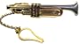 Trumpet Tie Bar/ Clip Gold & silver tone