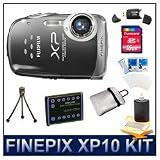 41wsT7oqWBL. SL160  #>> Fujifilm XP10 12 MP Digital Point and Shoot Camera (Black), 5X Zoom Lens, 2.7 LCD, Water Proof, Shock Proof, Freeze Proof, HD Video 720p w/Sound, Reversible Neoprene Case, 3pc. Lens Cleaning Kit, 660mah Battery, 16 GB Memory Card, Card Reader, & More Reviews
