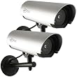 Outdoor Imitation Dummy Security Camera with Flashing LED & Waterproof Steel Housing (ISC200) - Bonus Pack of 2