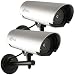 Outdoor Imitation Dummy Security Camera with Flashing LED & Waterproof Steel Housing (ISC200) - Bonus Pack of 2
