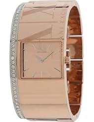Armani Exchange Ravenna Rose Dial Rose Gold-pated Ladies Watch AX4204