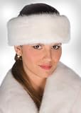 White Mink Headband - Natural White Mink