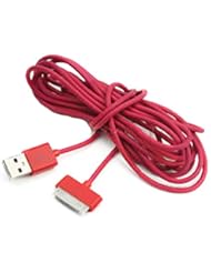 Wireless: myLife Crimson Red {Smooth Lasting Design} 6 Feet (1.8 Meter) Quick Charge Cable and USB Data Sync Cord for iPhone, iPod and iPad Models "SEE COMPATIBILITY" (Durable Rubber Coat) - myLife Brand Products