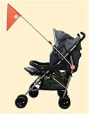 Bright Orange Adjustable Stroller Safety Flag