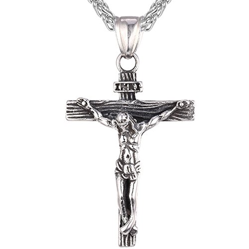 U7 jewelry stainless steel antique vintage cross crucif…