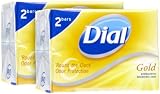 Dial Gold Antibacterial Deodorant Soap, 2 pack, Total Net Wt 6.4 oz