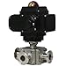 W.E. Anderson 3-Way Tri-Clamp SS Ball Valve, WE33-GMD02-T1-A, 1-1/2" Mod NEMA 4X Elec Actuator