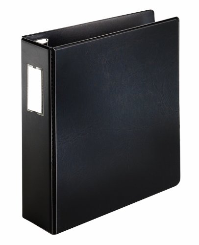 Cardinal Recycled Easy Open D-Ring Binder With Label Holder, 3 Capacity, Black (18741CB)