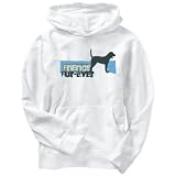 Hoodie Mens White  FRIENDS FUR - EVER - Bluetick Coonhound  Dogs