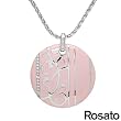 ROSATO Made in Italy Majestic Necklace With 0.50ctw Cubic zirconia Beautifully Crafted in Pink Enamel and 925 Sterling silver. Total item weight 32.6g