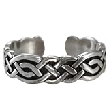Sterling Silver Celtic Knot Weave Toe or Pinky Ring Body Jewelry