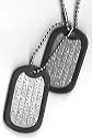 Dog Tag, Authentic, Military, S/S, Matte, Set - 5 lines