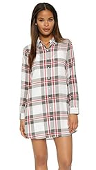 Chiffon/Polyester Plaid Print  Shirt  Dress