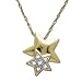 

14k Yellow Gold Diamond Stars Pendant (.03 cttw, J Color, I2 Clarity)