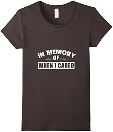 Women's In Memory of When I Cared Graphic T-Shirt XL Asphalt