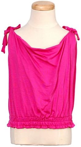 Spoiled Little Mama Fuchsia Tie Halter Girls Knit Top 9