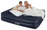 Velour Comfort Doppel Luftbett + Pumpe Gästebett Air Bed