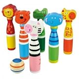 Bigjigs Wooden Jungle Animal Skittles